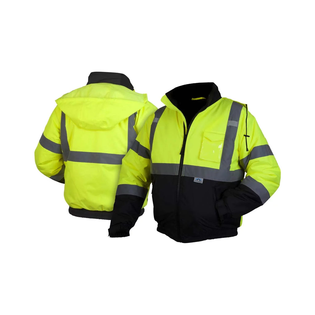 Hi-Vis Lime Bomber Jacket with Quilted Lining Size 4X Large S12618
