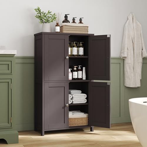 Brown Freestanding Storage Cabinet with 4 Doors A430