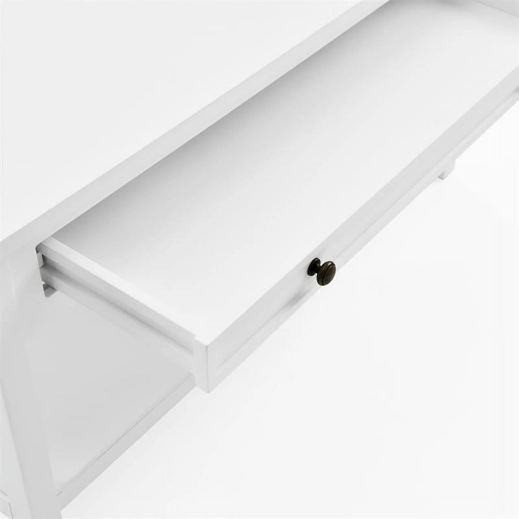 White Wood Coffee Table and Two End Tables D948443