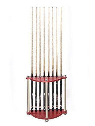 Wall-Mounted Wooden Pool Cue Rack for 8 Cues S838