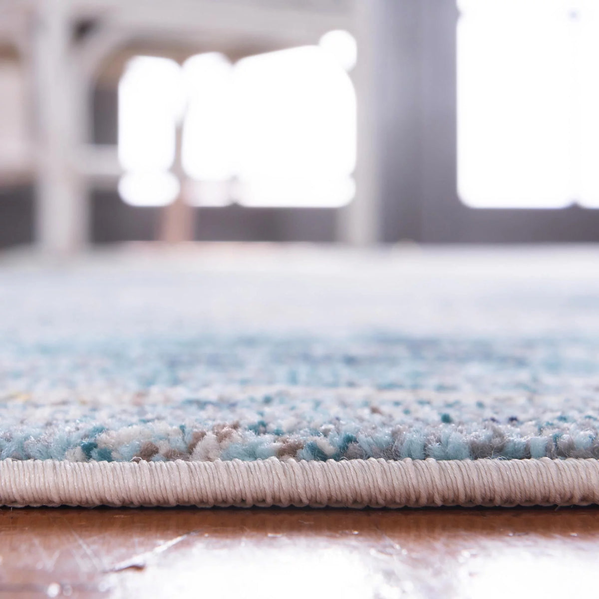 Light Blue/Gray 9' x 12' 2" Abstract Rectangle Rug J242430