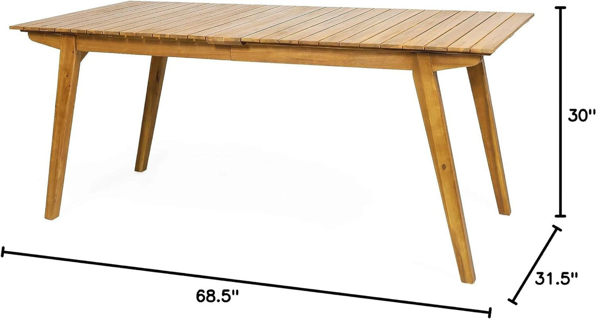 Rustic Acacia Wood Outdoor Dining Table K136510