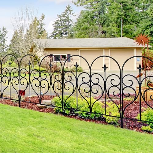 Decorative Garden Fence 32 in x 10 ft Rustproof Metal N300615