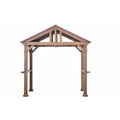 9 ft. x 6 ft. Cedar Wood Hardtop Grill Gazebo P16625