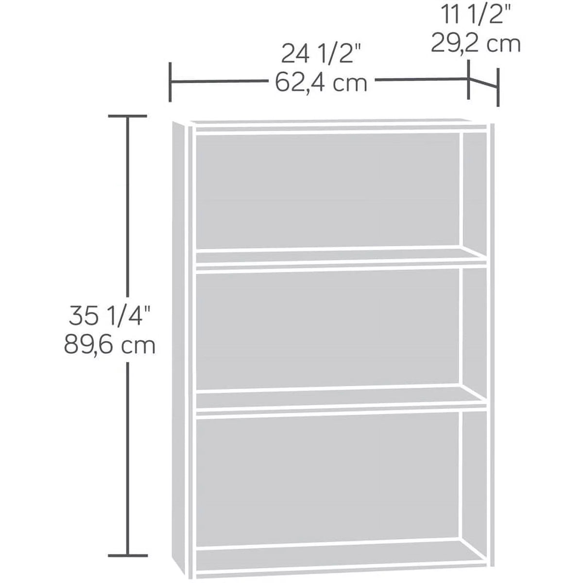 3 Shelf Wood Bookcase J946