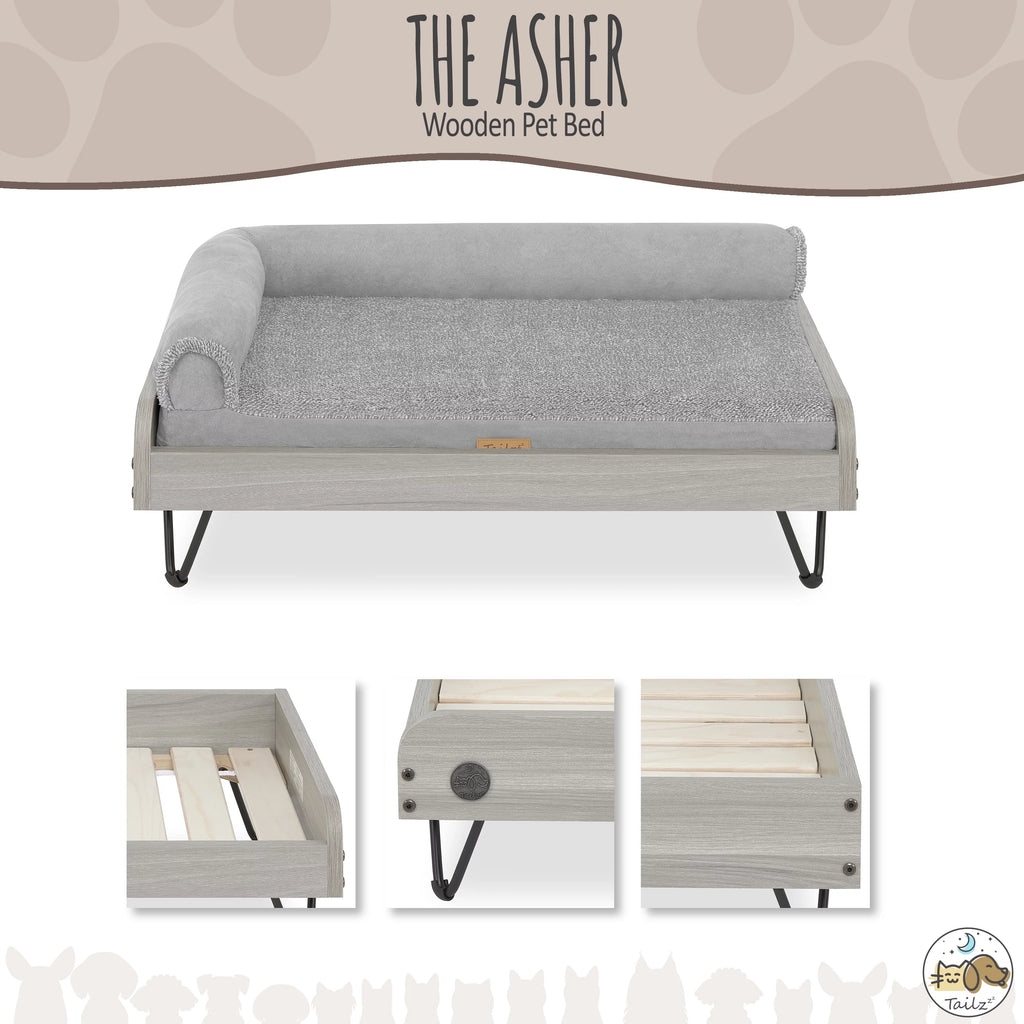 Wooden Pet Bed with Mattress U8658