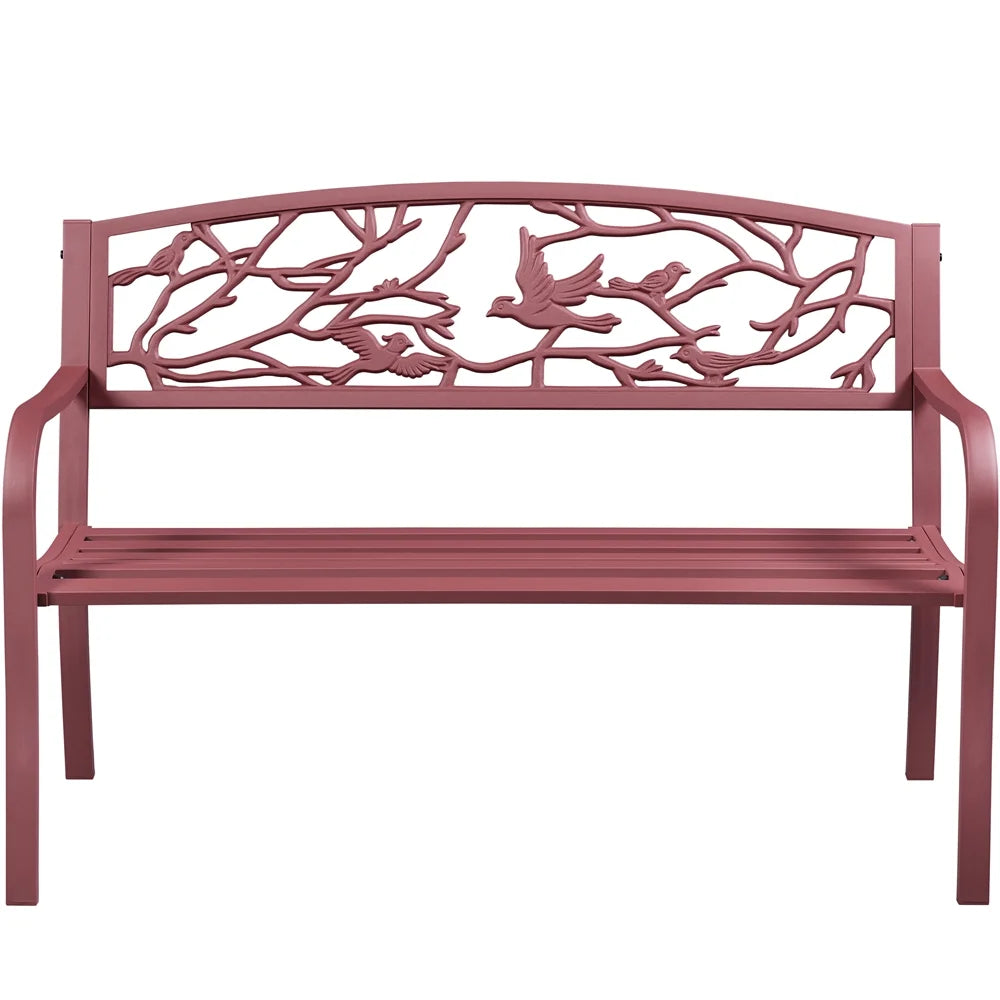 Red Patio Garden Bench I983