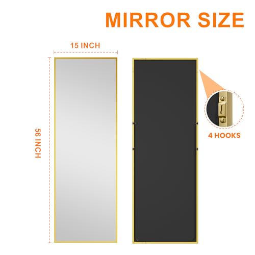 Full Length Standing Floor Mirror with Aluminum Frame S548670