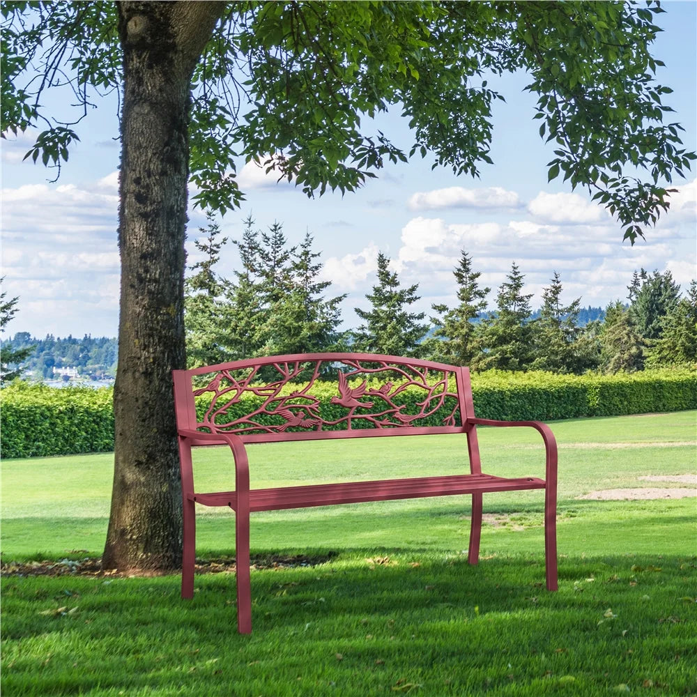 Red Patio Garden Bench I983