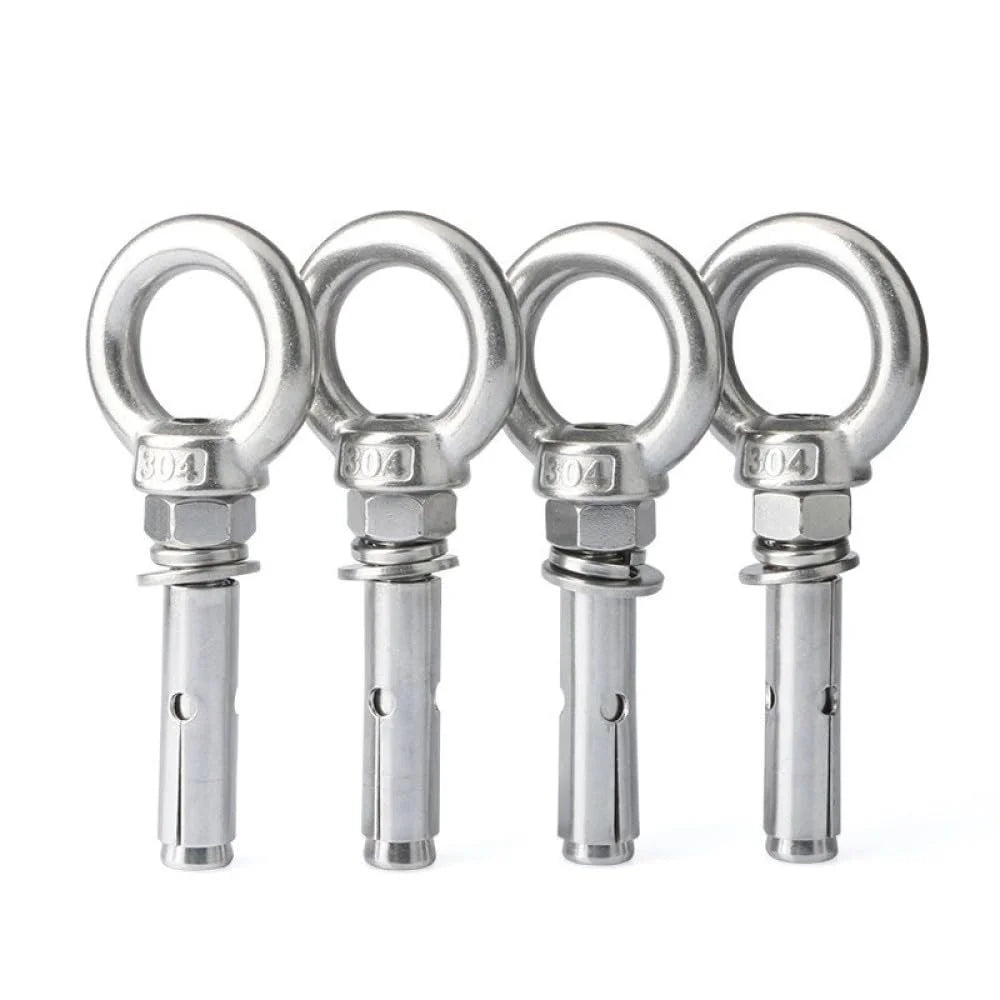 304 Stainless Steel Lifting Eye Bolt M8x70mm 2pcs M3939