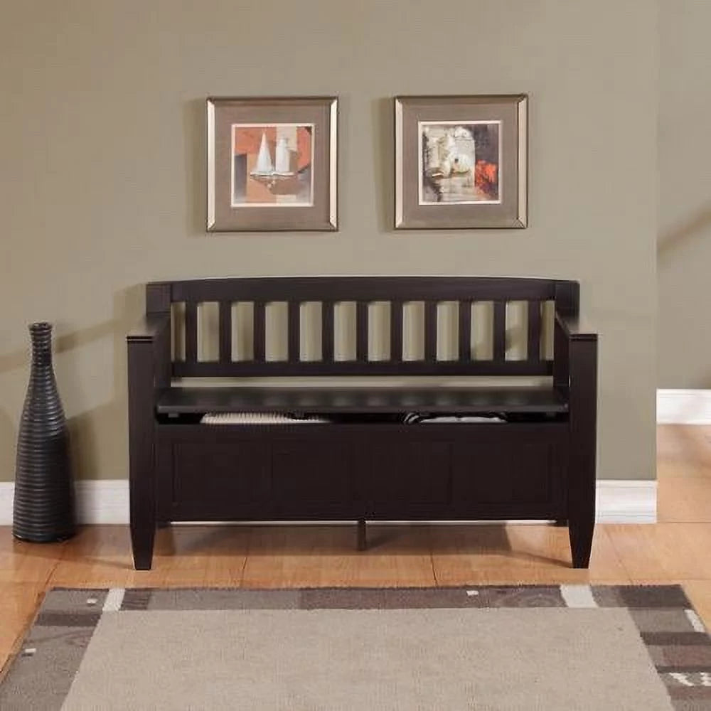 Solid Wood 48 inch Wide Storage Bench N81136