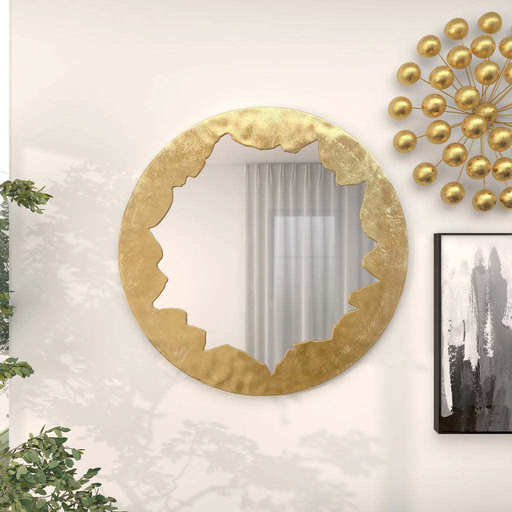 36" x 36" Gold Handmade Wall Mirror B2644