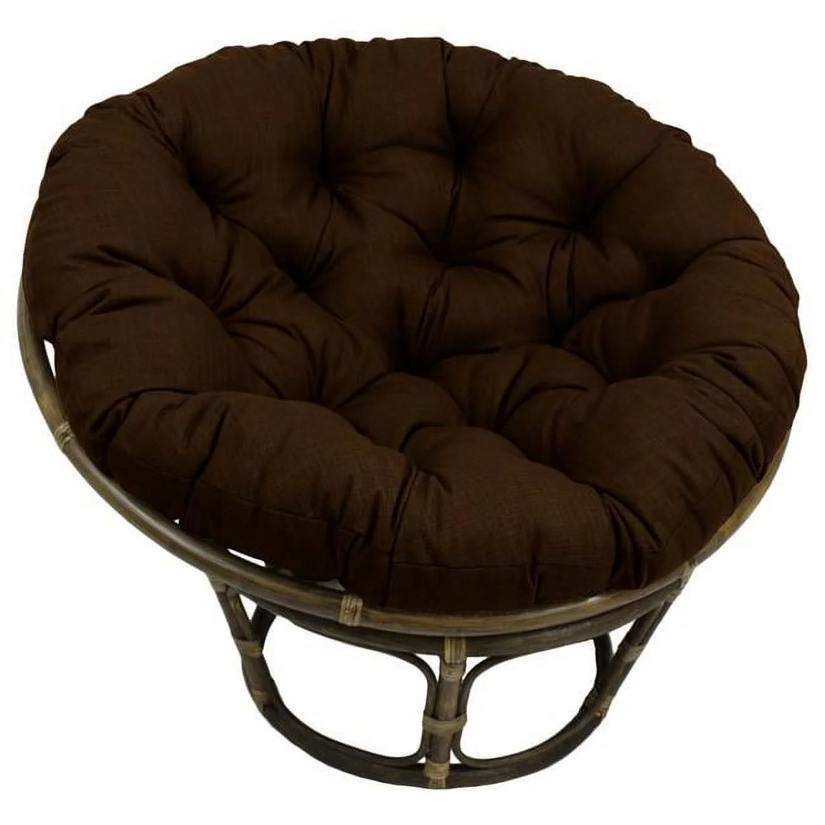 48 in. Solid Outdoor Spun Polyester Papasan Cushion, Cocoa D17440