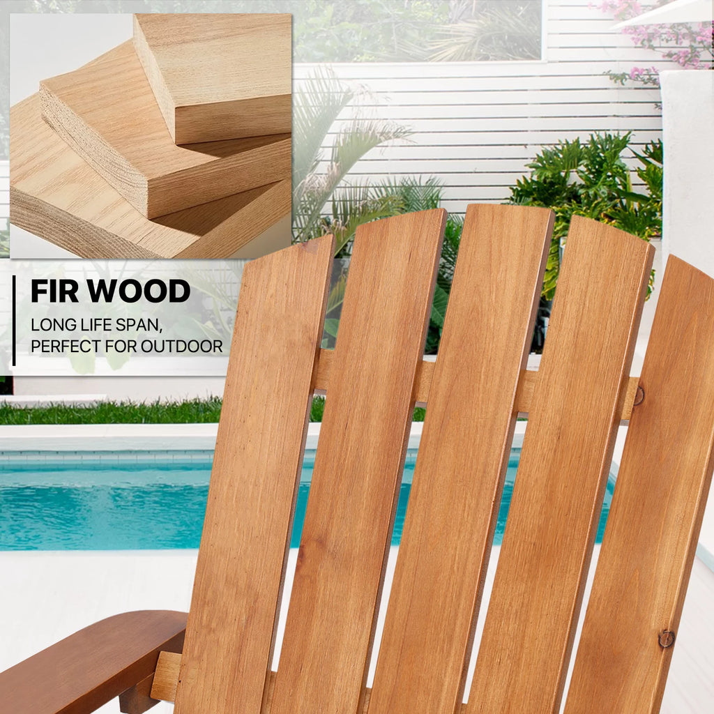 Set of 3 Adirondack Chairs with Side Table O1708