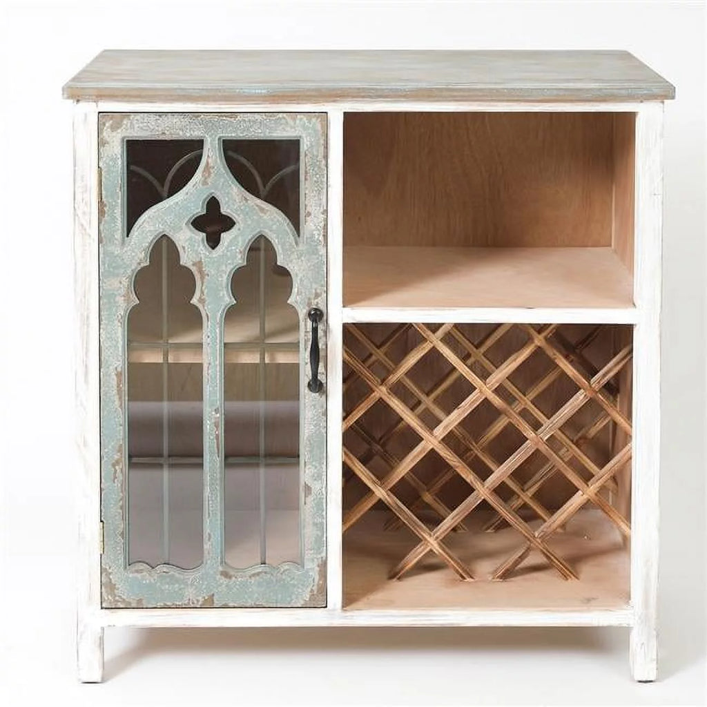 Wood 1-Door Storage Wine Cabinet K5572