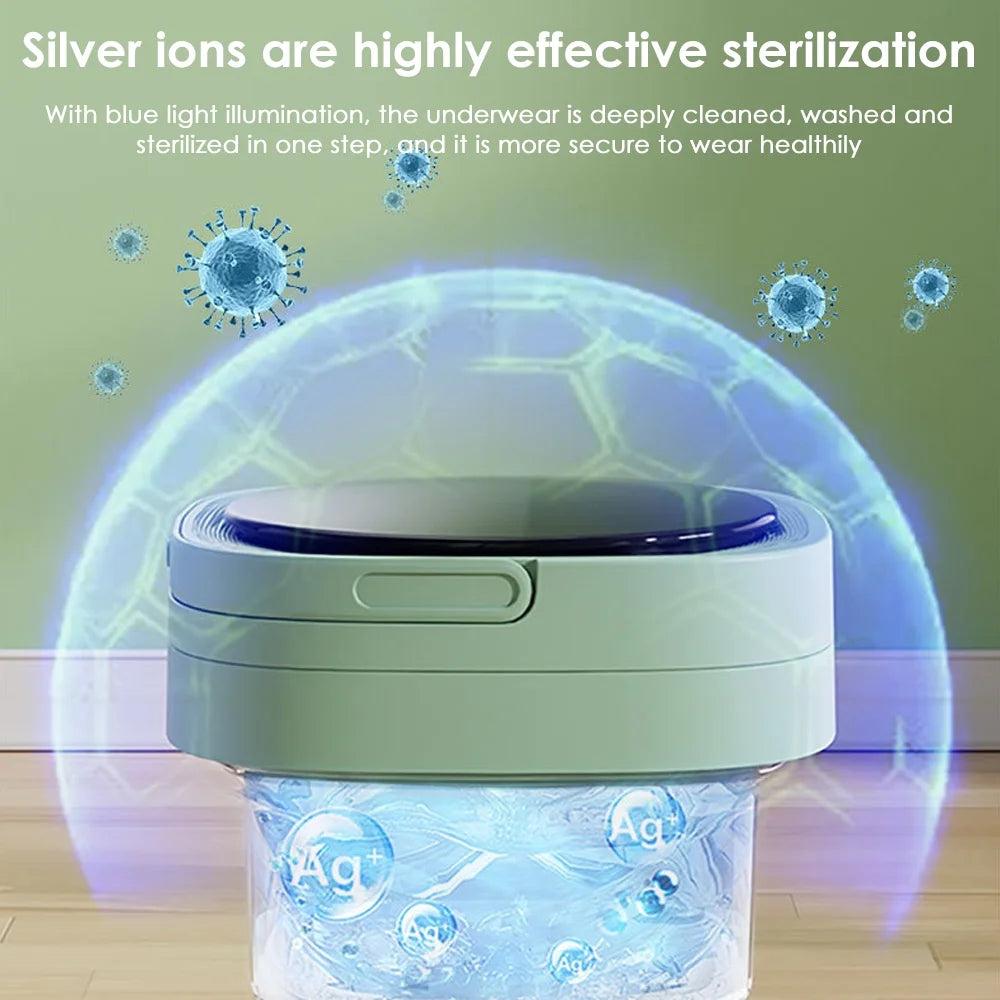 Pink Foldable Mini Washing Machine 8L H2599