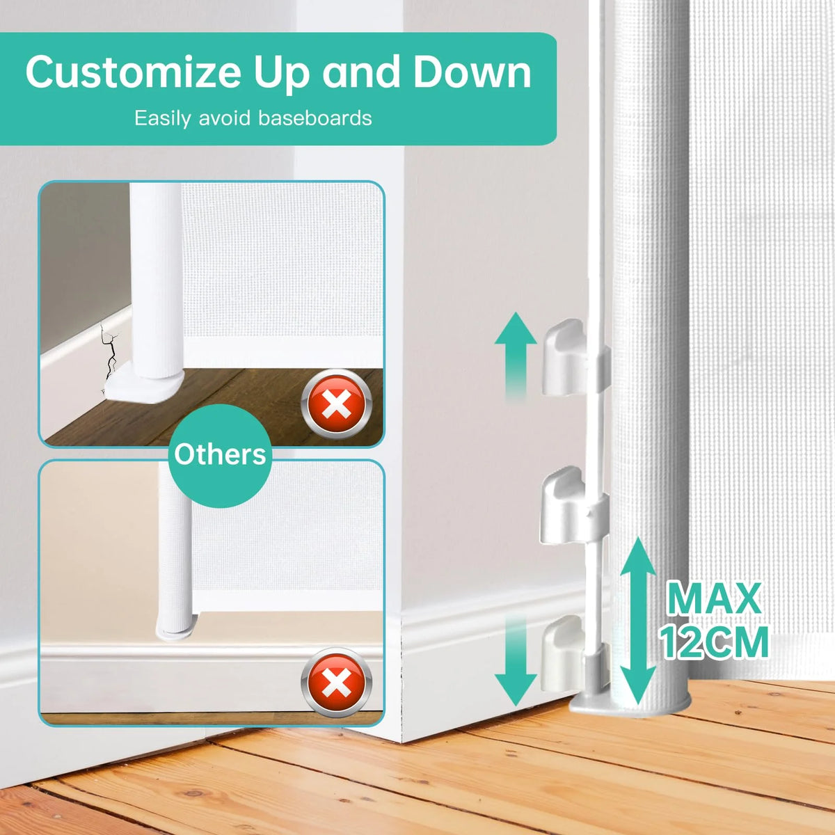 Retractable Baby Gate White Y1291