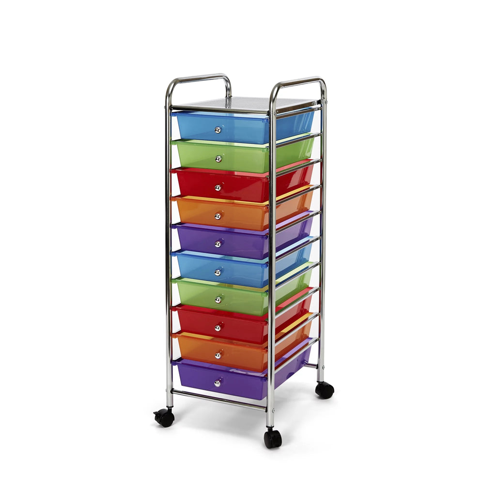 10 Drawer Organizer Cart with Wheels T86385