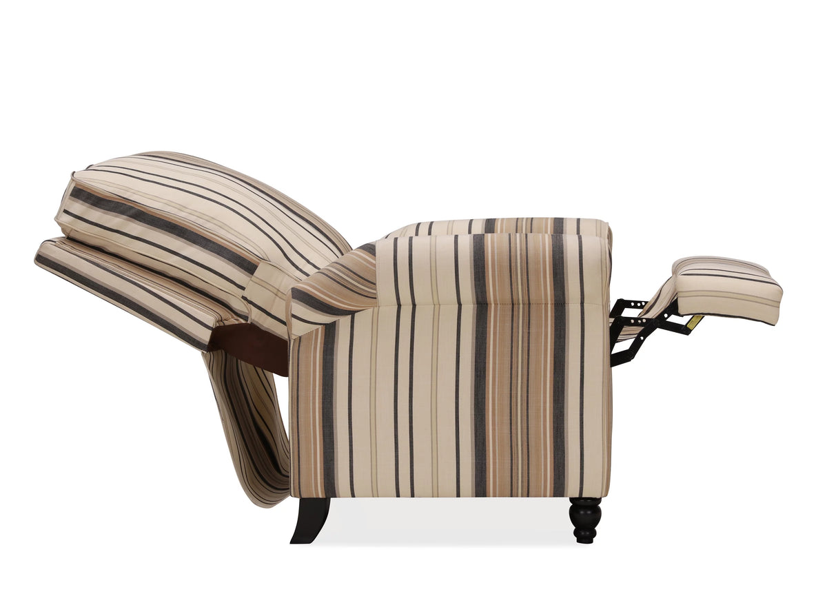 Brown and Black Woven Stripe Recliner Chair G8926