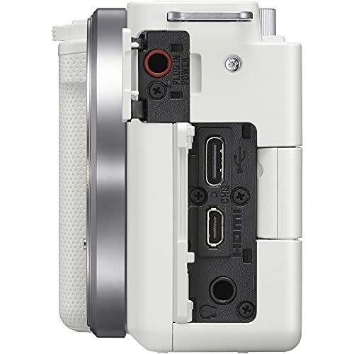 White Mirrorless Camera with 16-50mm Lens Z790265