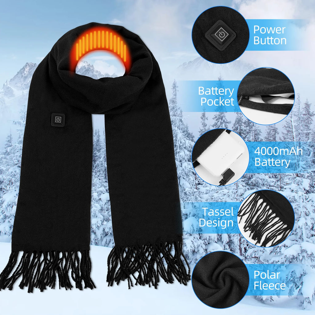 Heated Scarf Black H380