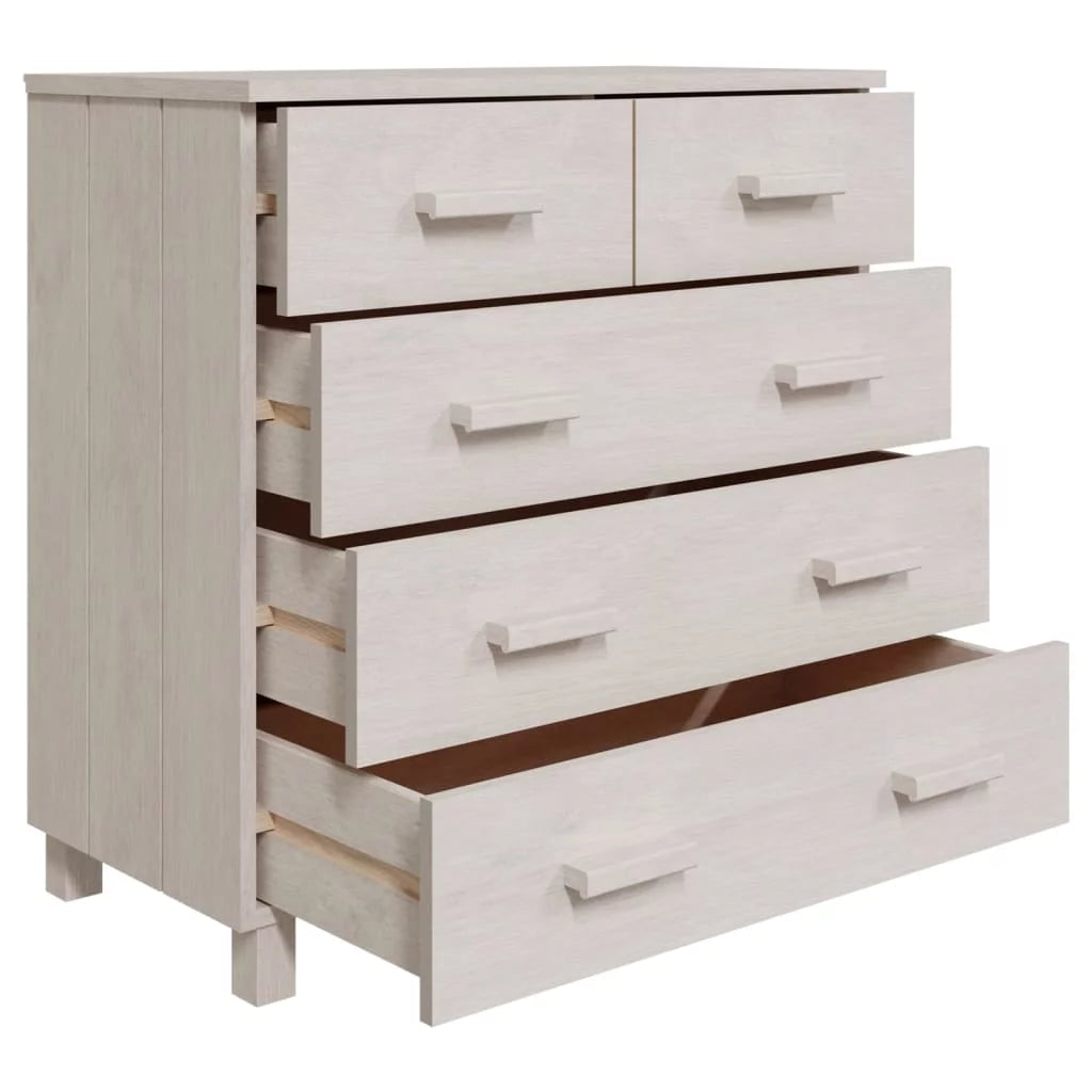 White Solid Wood Pine Sideboard C73729