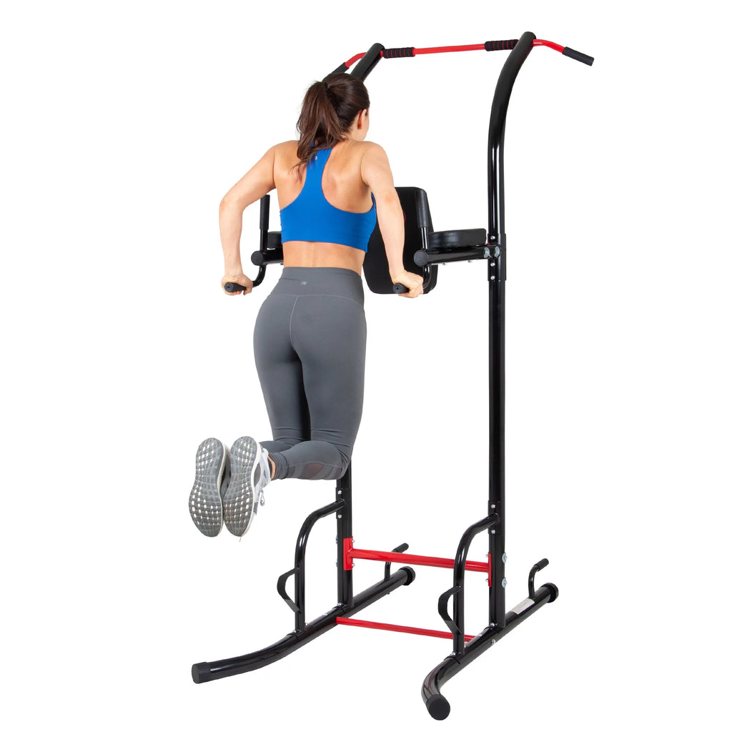 5-Station Power Tower with Pull Up, Push up, Dip Bars I8879