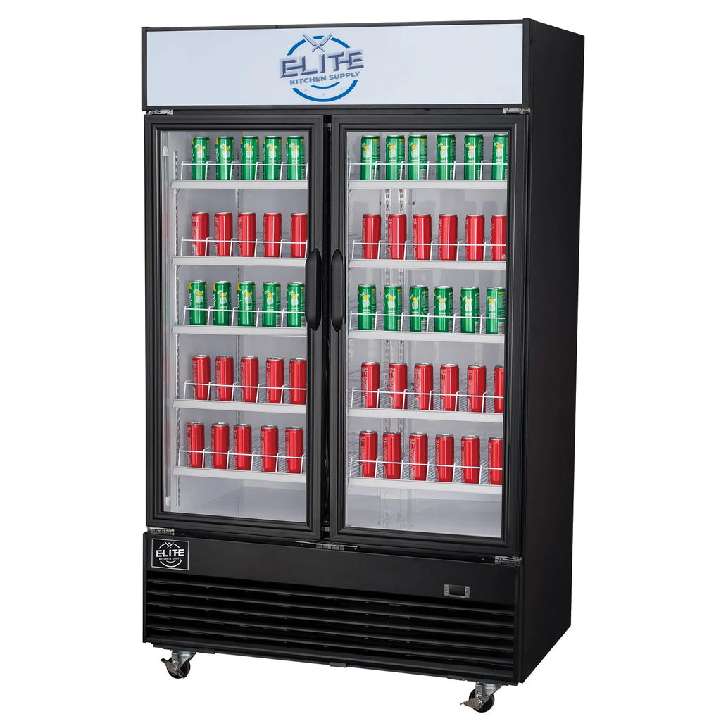 47 in. Two Glass Door Upright Merchandiser Refrigerator 34.4 Cu. Ft. Q182