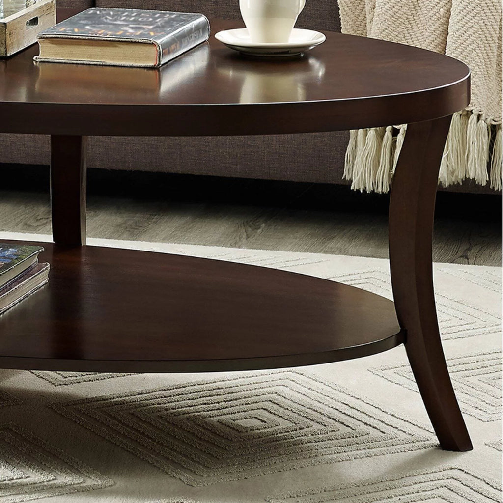 Espresso 3Pc Oval Coffee Table and End Table Set H799