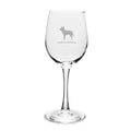 Australian Cattle Dog 12 oz White Wine Glass O7035