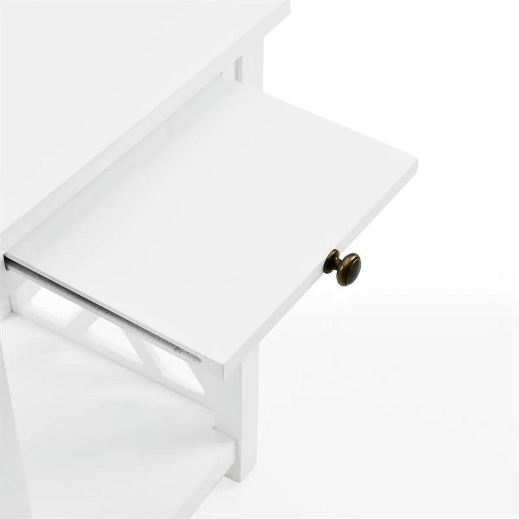 White Wood Coffee Table and Two End Tables D948443