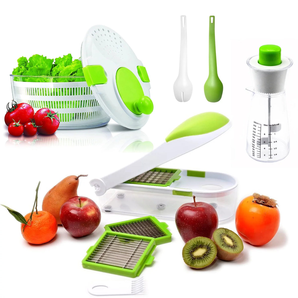 Salad Making Kit Food Chopper & Dressing Container B783