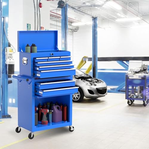 8 Drawer Rolling Tool Chest with Wheels and Lock E5716