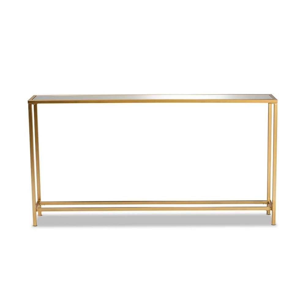 Gold Mirrored Glass Console Table R679990