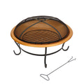 29" Copper Fire Pit with Stand and Screen K5429