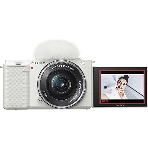 White Mirrorless Camera with 16-50mm Lens Z790265
