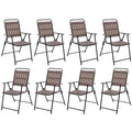 Folding Patio Chair Set of 4 Black E754