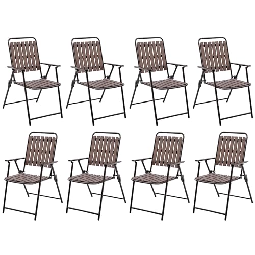 Folding Patio Chair Set of 4 Black E754
