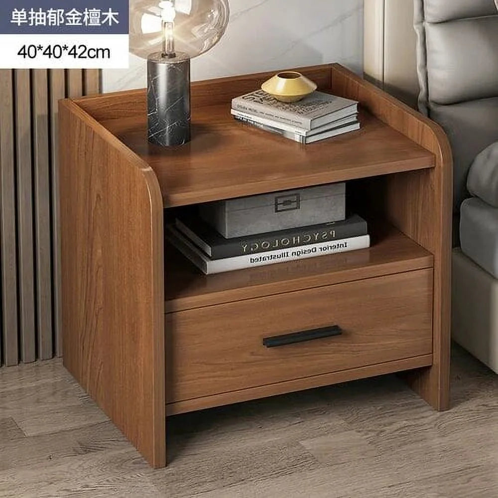 White Modern Nightstand with Drawers X880