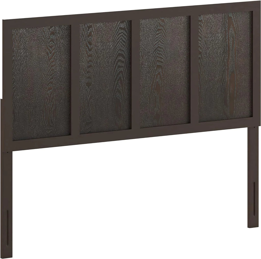 Queen Size Dark Brown Wooden Adjustable Headboard I555