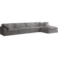 Gray Velvet Modular Sectional R5945