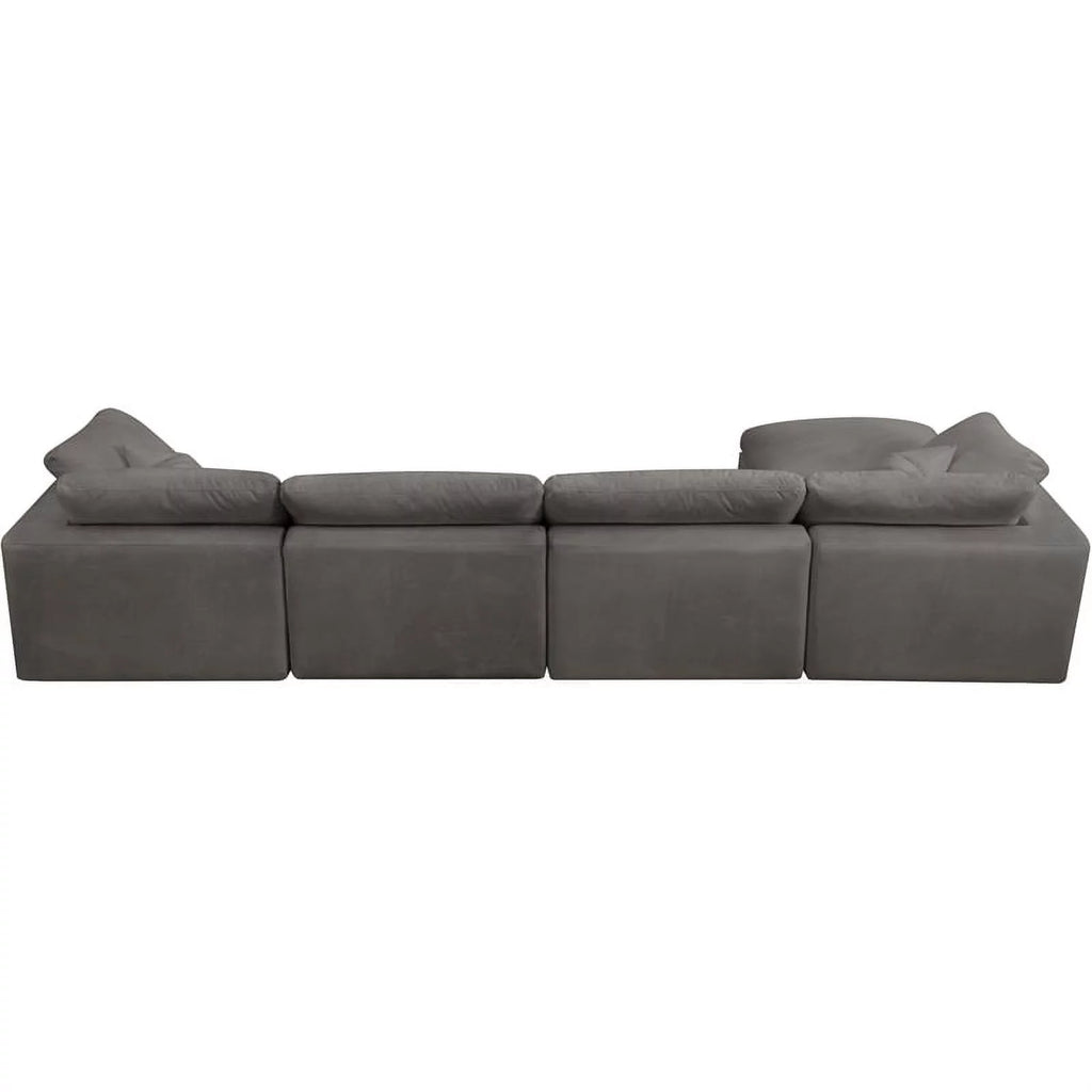 Gray Velvet Modular Sectional R5945
