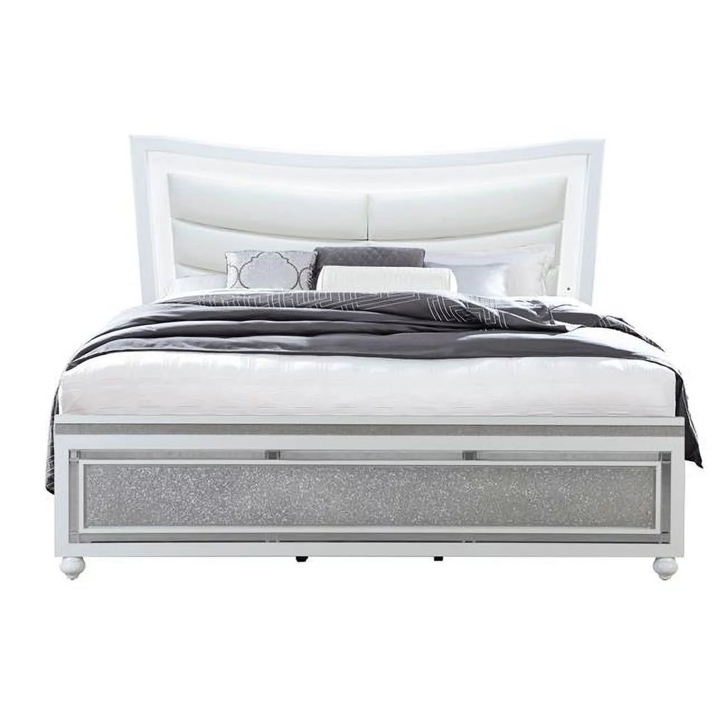 White King Bed with Led Lighting U70135