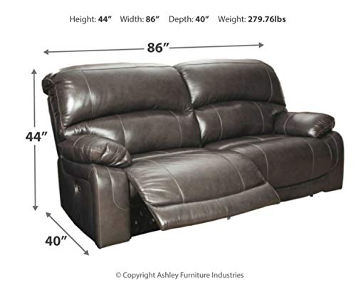 Dark Brown Faux Leather Double Reclining Sofa Q759