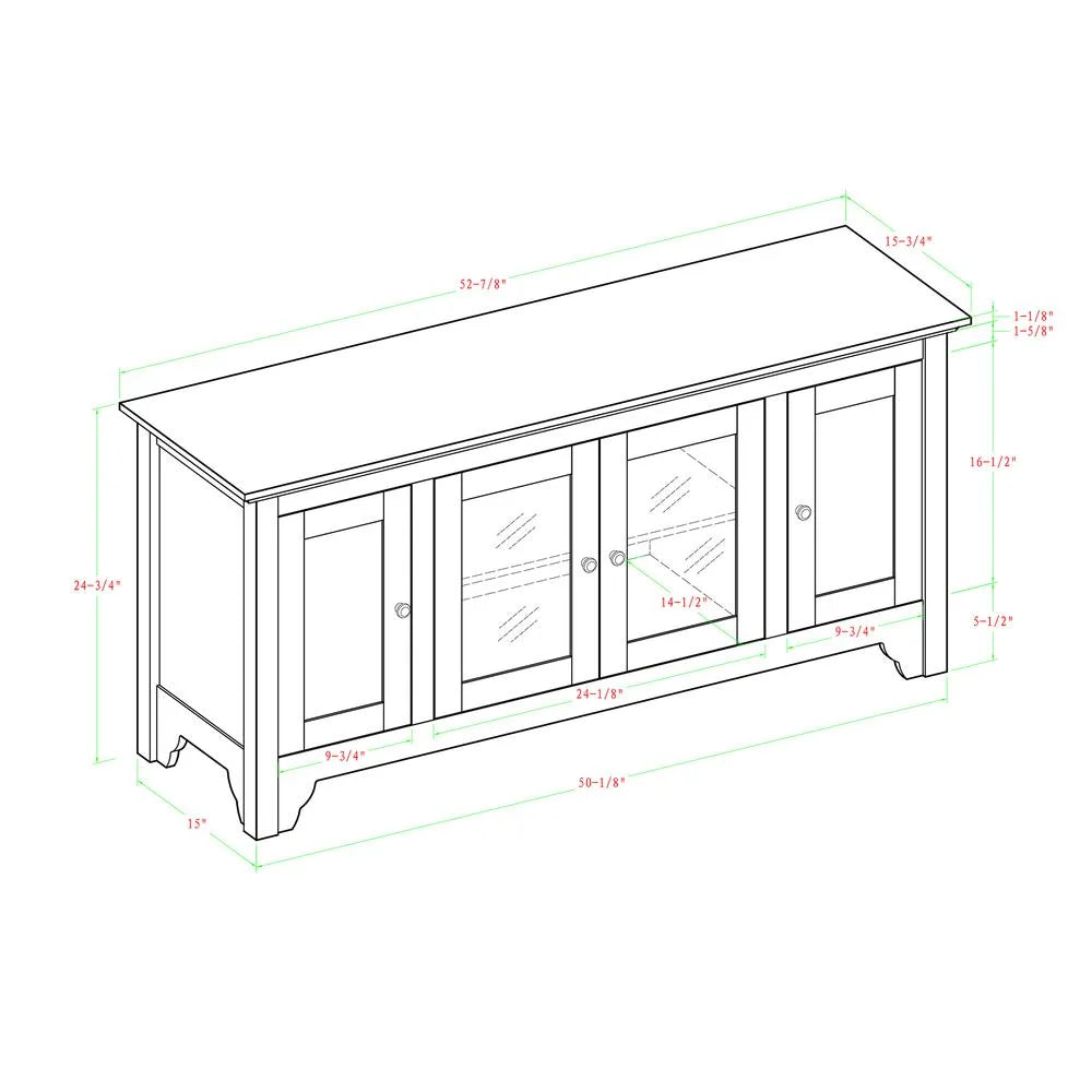 Black Wood TV Stand S233