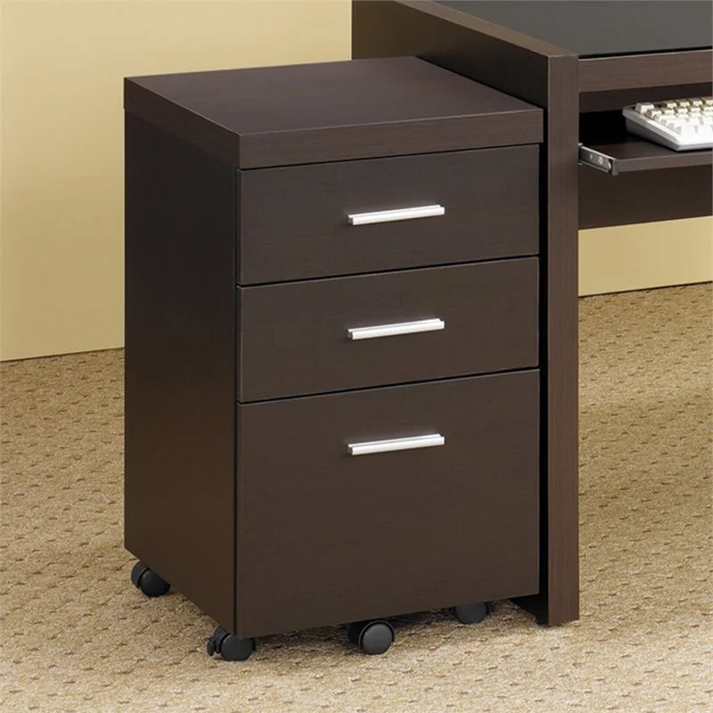 3 Piece Office Chair Computer Desk and Mobile File Cabinet V1192