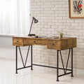 Antique Nutmeg and Black 3-drawer Writing Desk Y52138