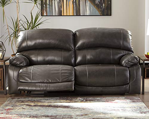 Dark Brown Faux Leather Double Reclining Sofa Q759