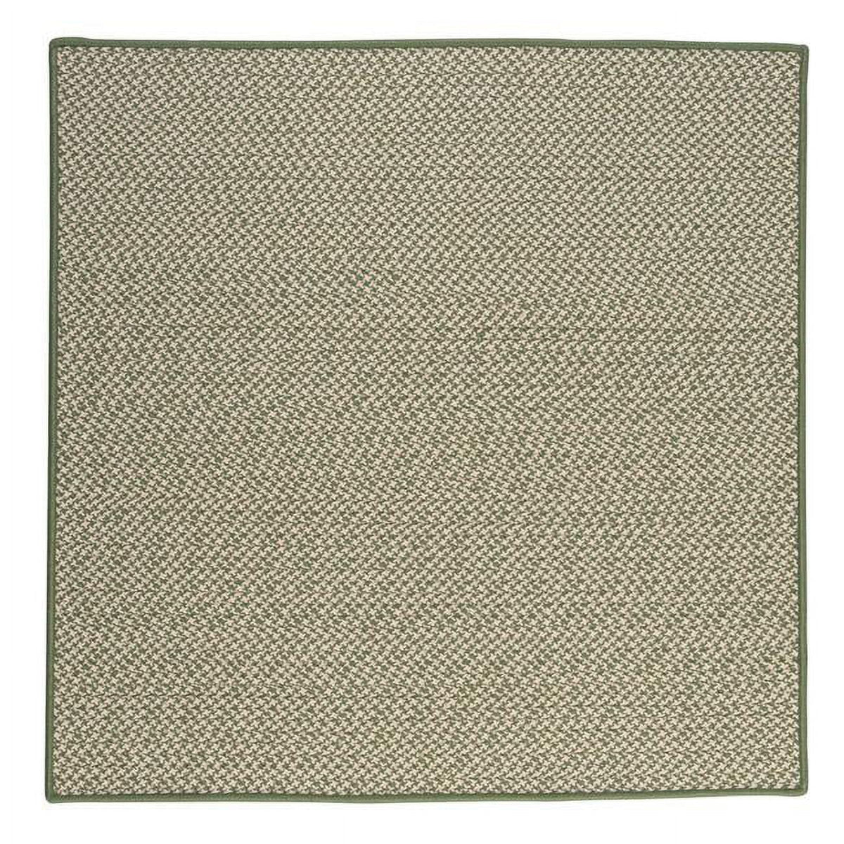 9 x 9 ft. Green Houndstooth Tweed Square Area Rug T5221