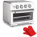 White AirFryer Toaster Oven with Grill and Oven Mitt E53174